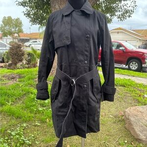 GAP Men's Black Belted Trench Coat